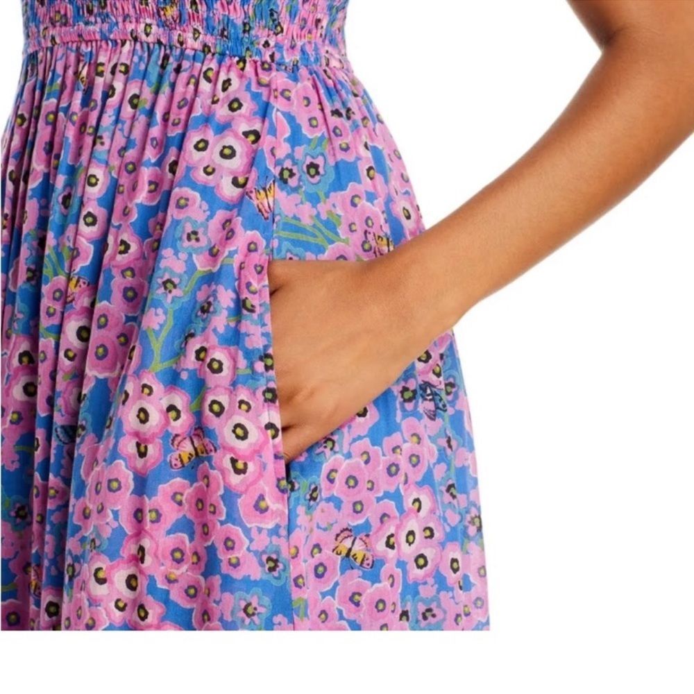 Banjanan Pink & Blue Floral Midi Dress - Picture 6 of 16